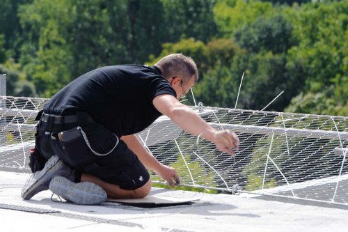 Bespannung Geländer Heliport 