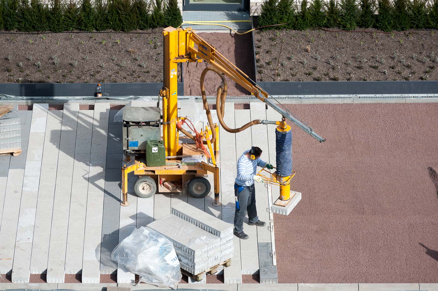 baudokumentation KRH Siloah . Baudokumentation . Pflasterarbeit